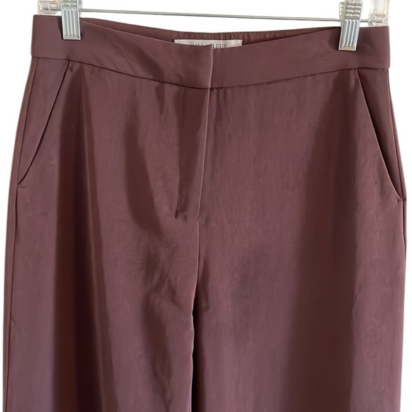 MM Lafleur The Pippa Pant Women’s Size 4 Cropped Wide‎ Leg High Rise Brown - Picture 4 of 10